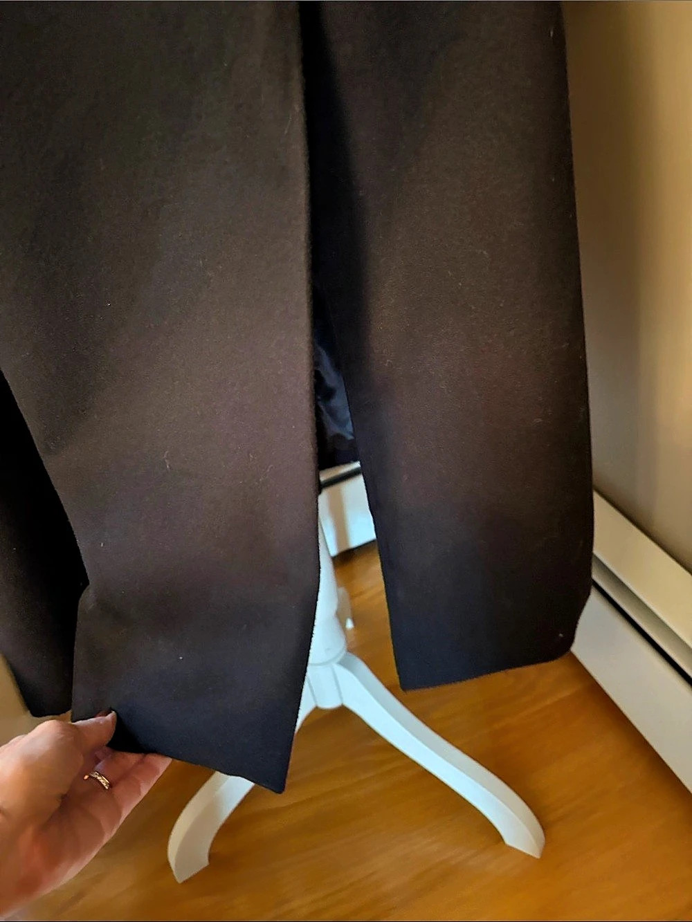 H&M Wrap Trench Coat in Black Size S. Chest is 18 inches across. Length 37in - Picture 5 of 10